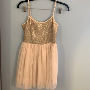 S Abercrombie & Fitch gold dress